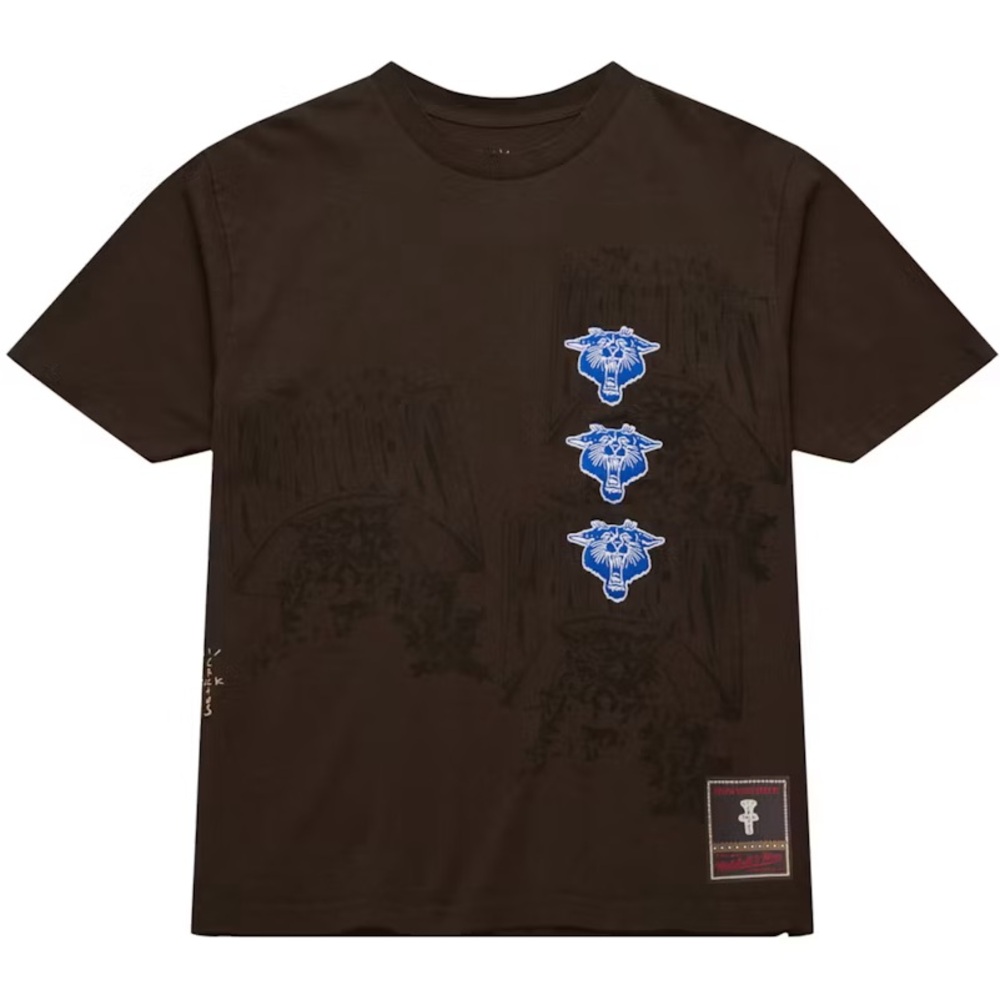 Travis Scott x Mitchell & Ness Kentucky Wildcats Seal T-Shirt
Brown